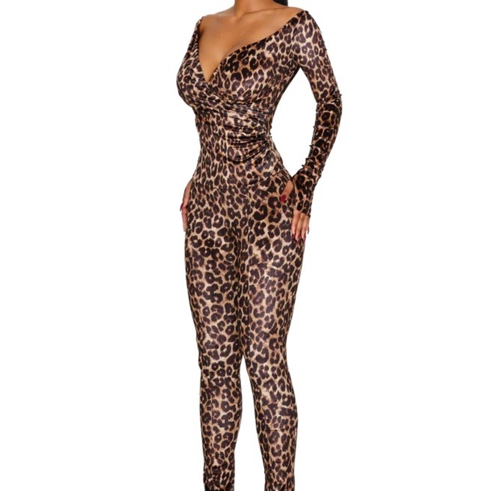 Leopard Print Jumpsuit